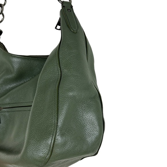 Coach Bags Coach Forest Green Elle Pebbled Leather Top Handle Chain